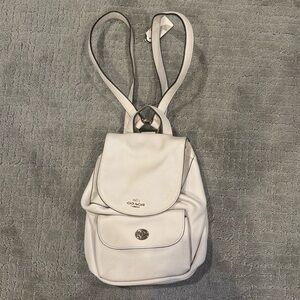 Coach Mini Backpack in White/Ivory